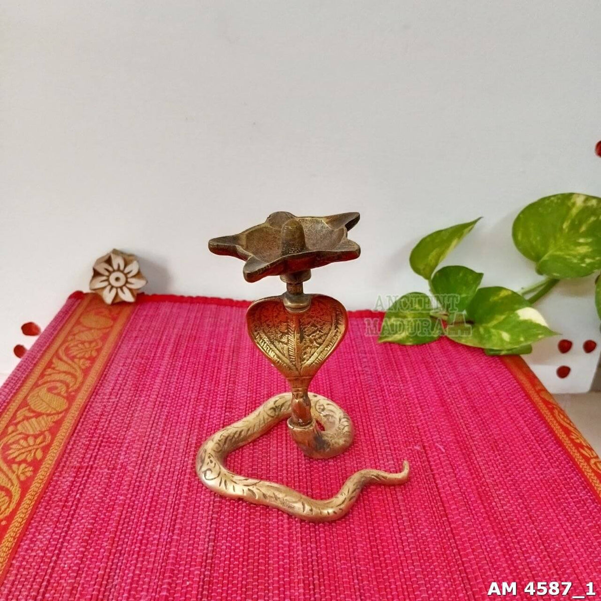 Brass Naga Pancha Deepak