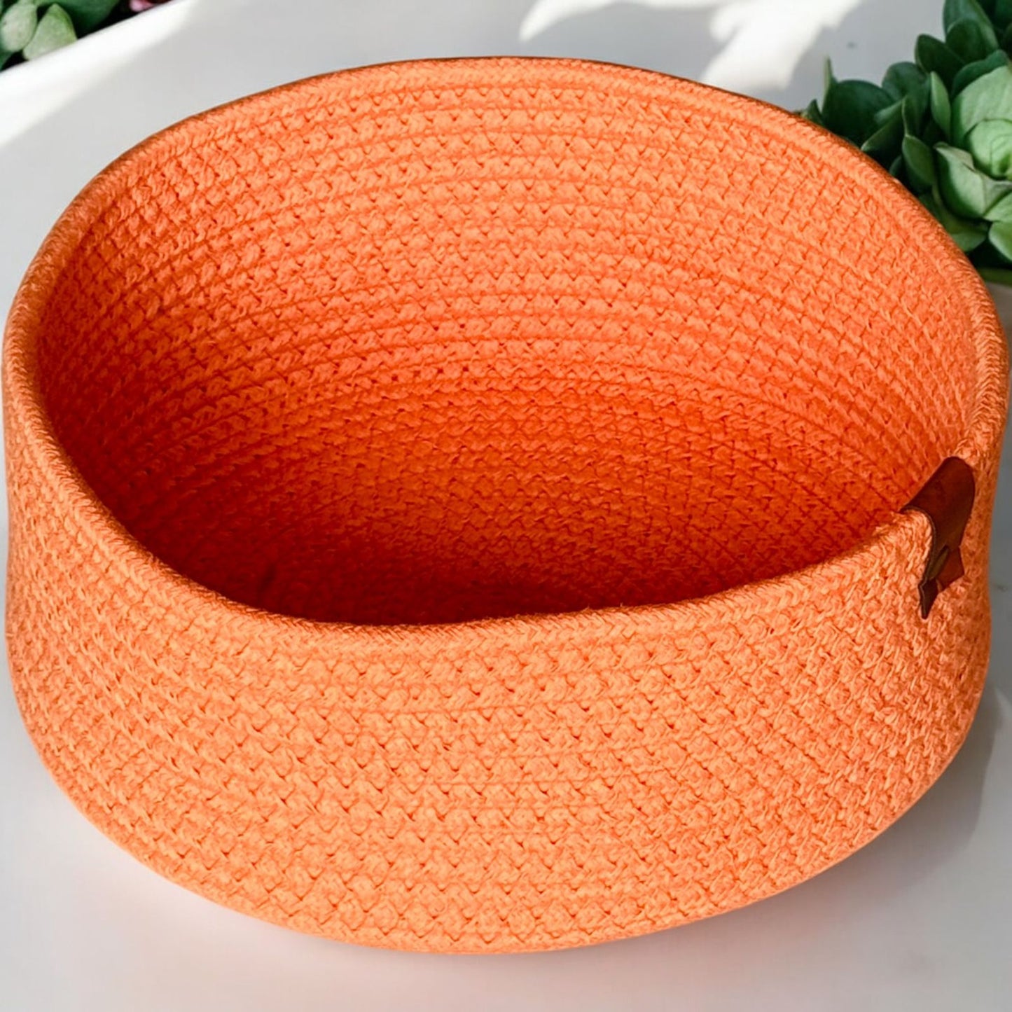 Handwoven Cotton Rope Round Storage Basket