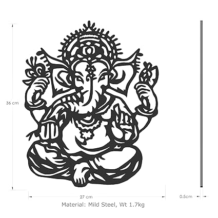 Iron Lord Ganesha Wall Hanging