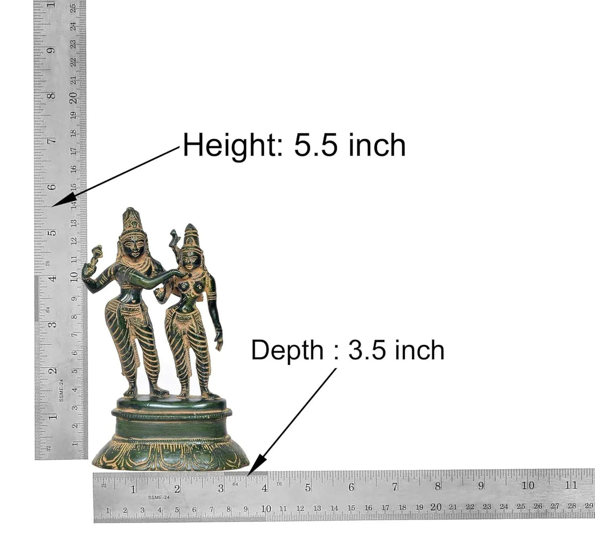 Dancing Shiva Parvati Chola Style Brass Statue-ArtyCraftz.com