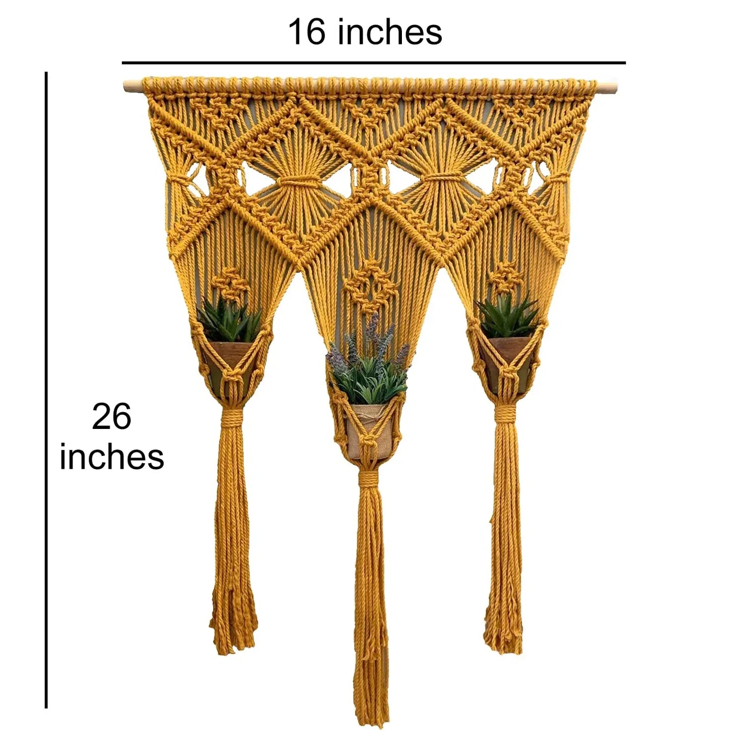 Boho Macrame Wall Hanging Planter- ArtyCraftz.com
