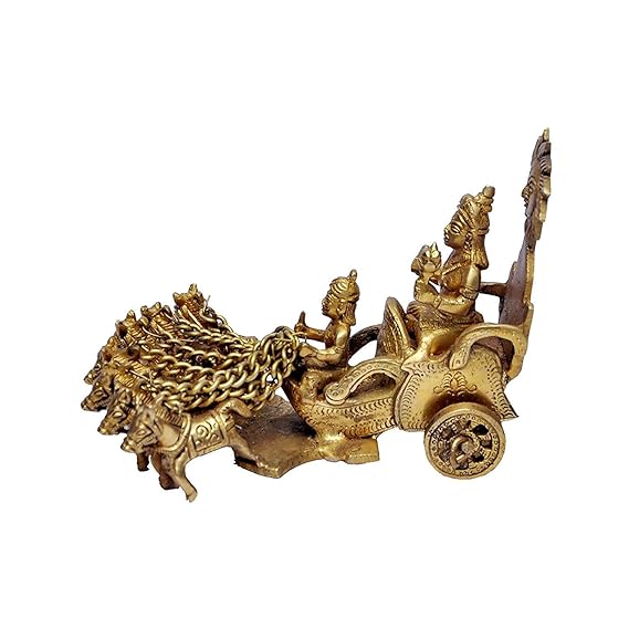 Brass Lord Surya in 7 Horses Chariot Statue