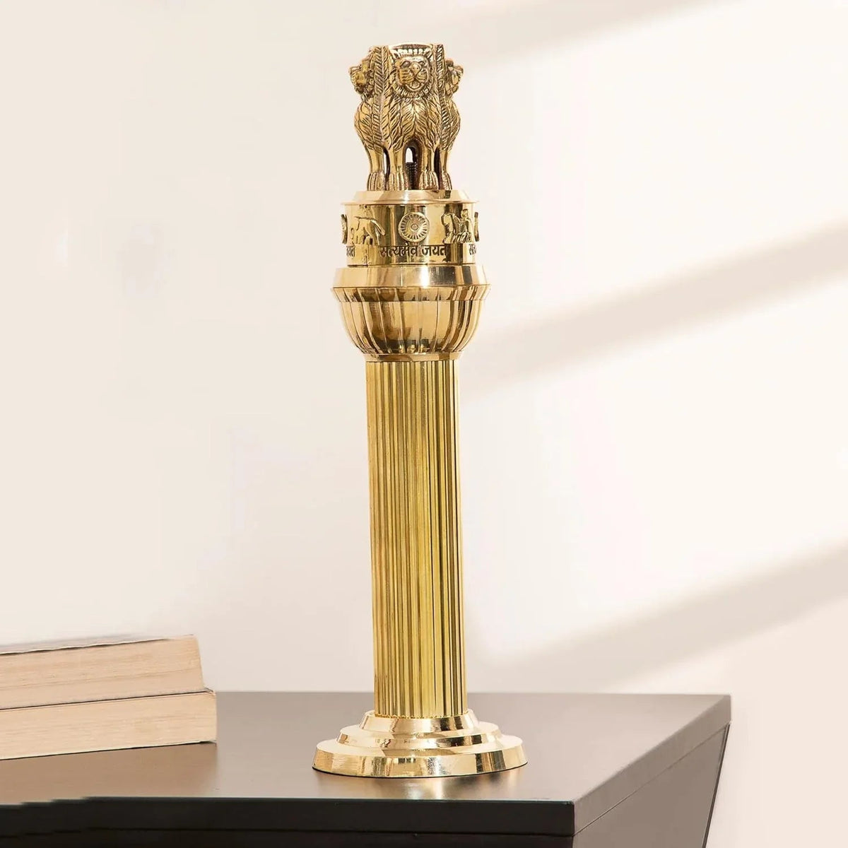 Brass Ashoka Pillar Table Decor-ArtyCraftz.com