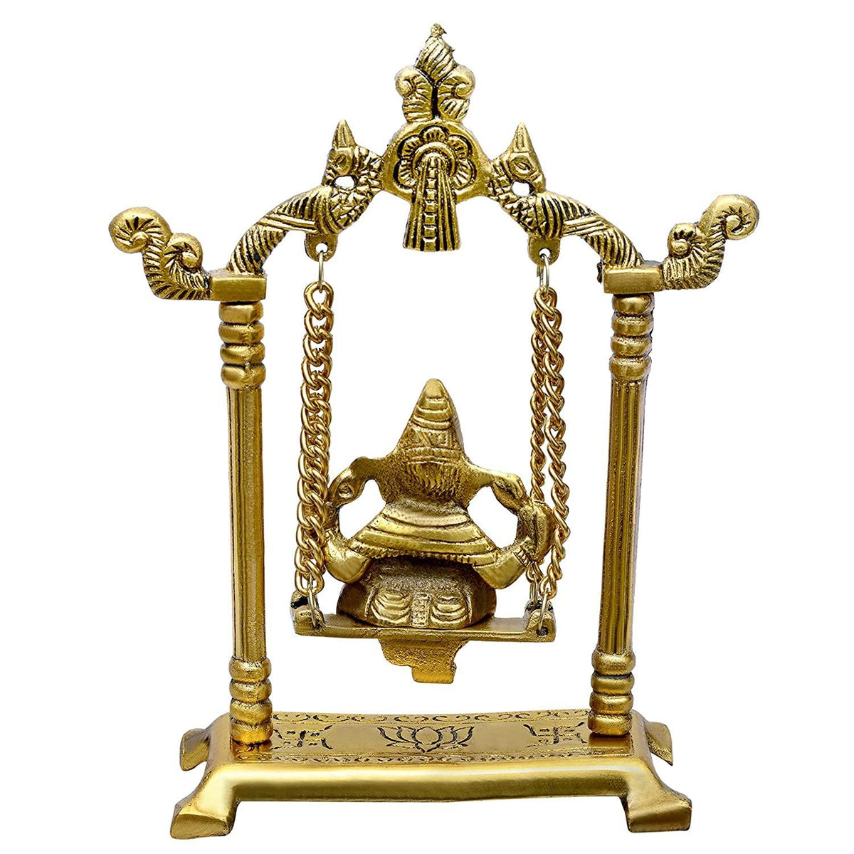 Metal Ganesha Sitting Swing Idol Back View