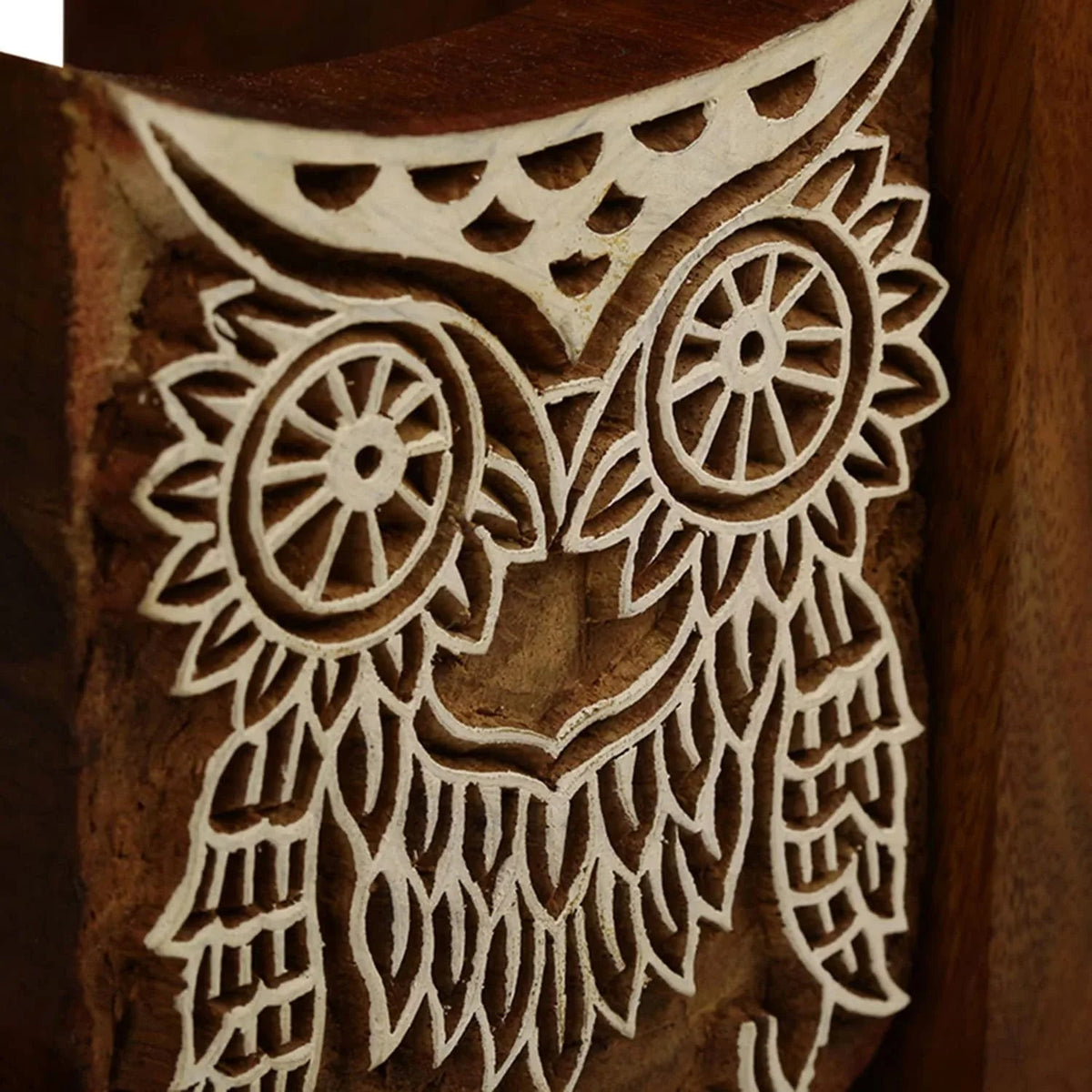 Owl Design Sheesham Wooden Bookends (14 x 12.2 x 17.8 Cms)