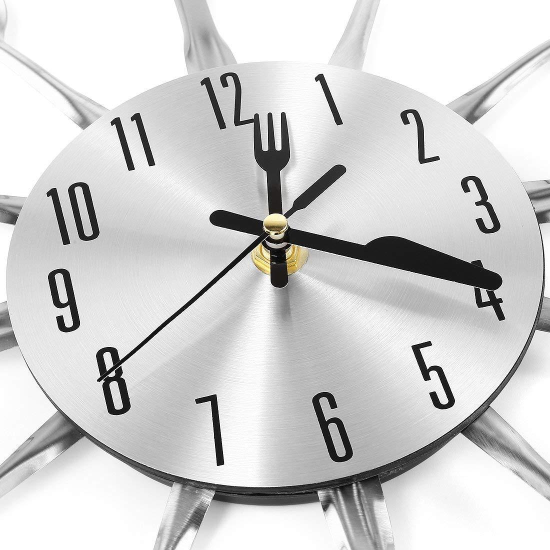 Indian Cutlery Set Kitchen Wall Clock