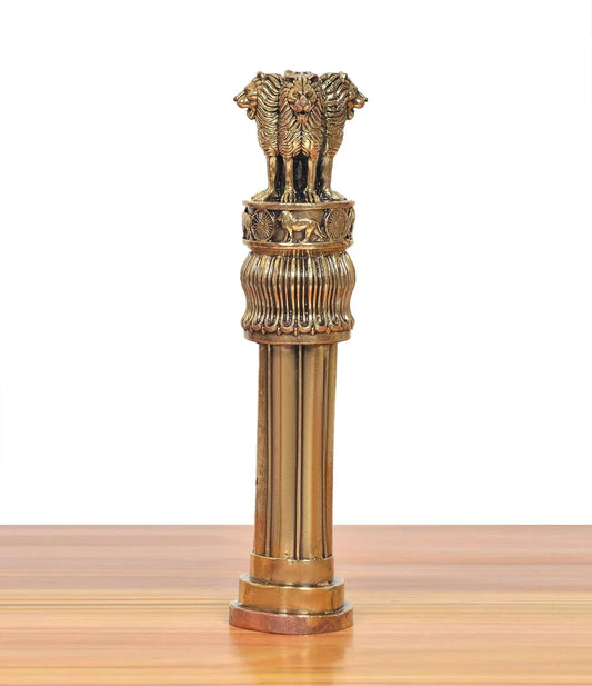 Bronze Ashoka Pillar Showpiece-ArtyCraftz.com