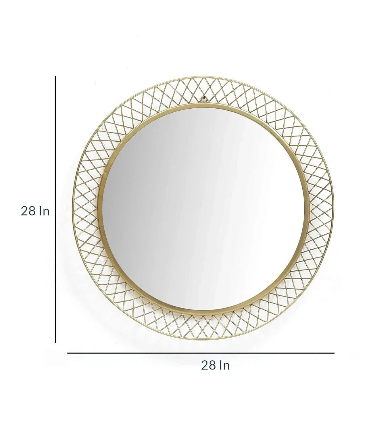 Handcrafted Metal Round Mirror for Wall Decor