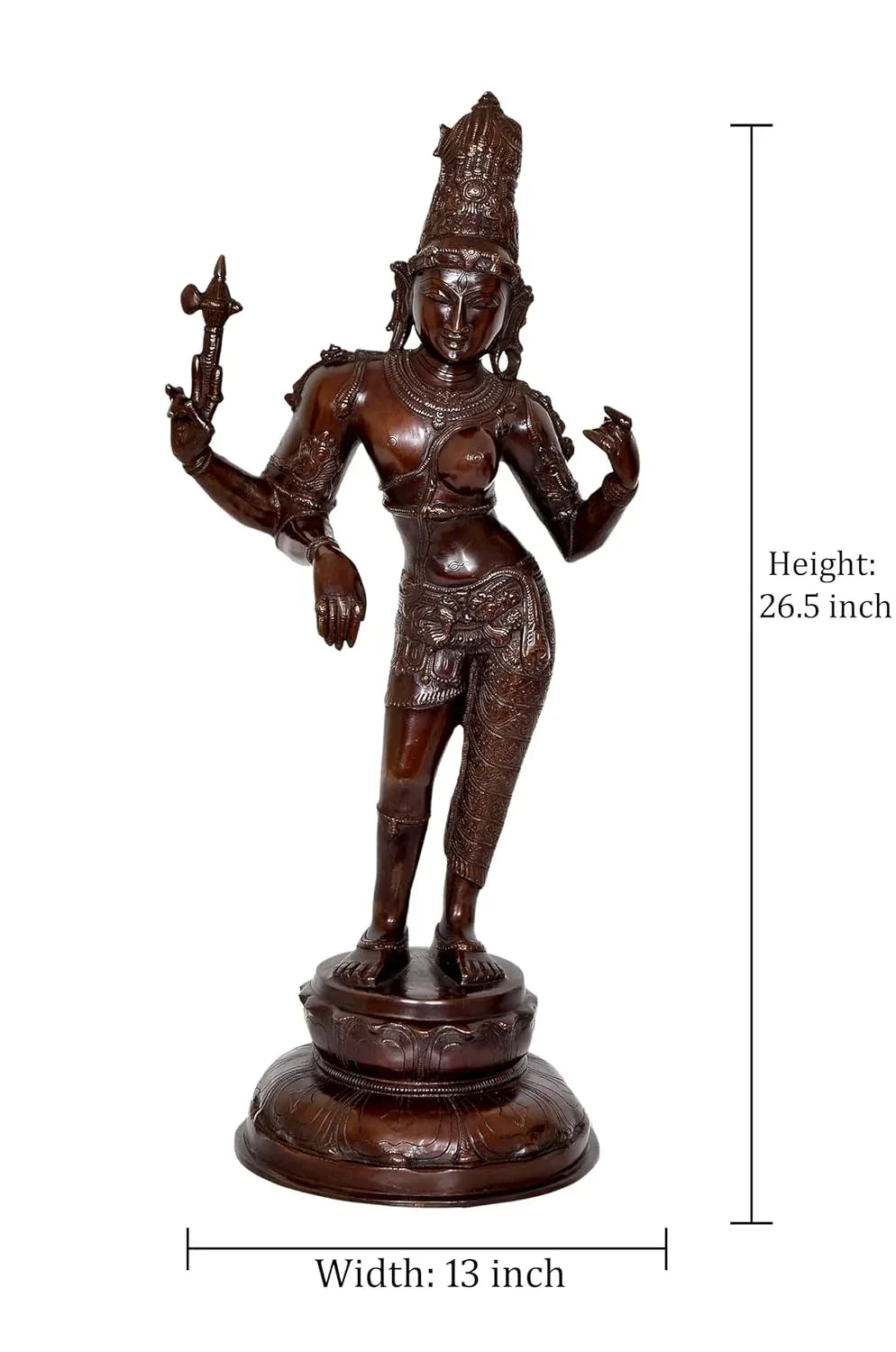 Chola Style Ardhanarishvara Statue 26.5 Inch-ArtyCraftz.com