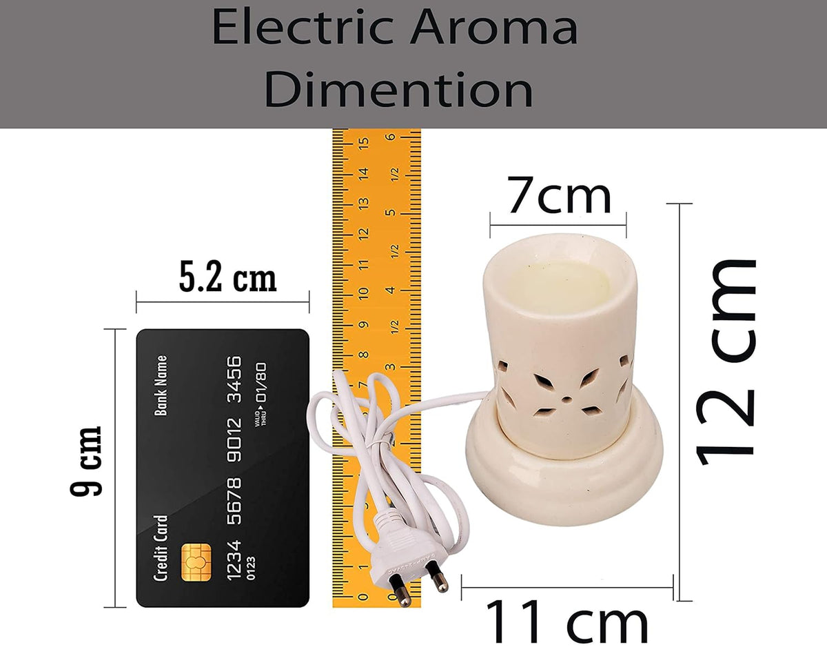 Electric Ceramic Oil Diffuser – Aroma Fragrance Burner for Home & Office