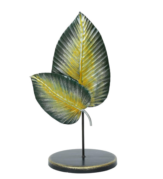 Handmade Metal Abies Leaf Table Decor for Home Decor and Gifting 8*7*16 Inches