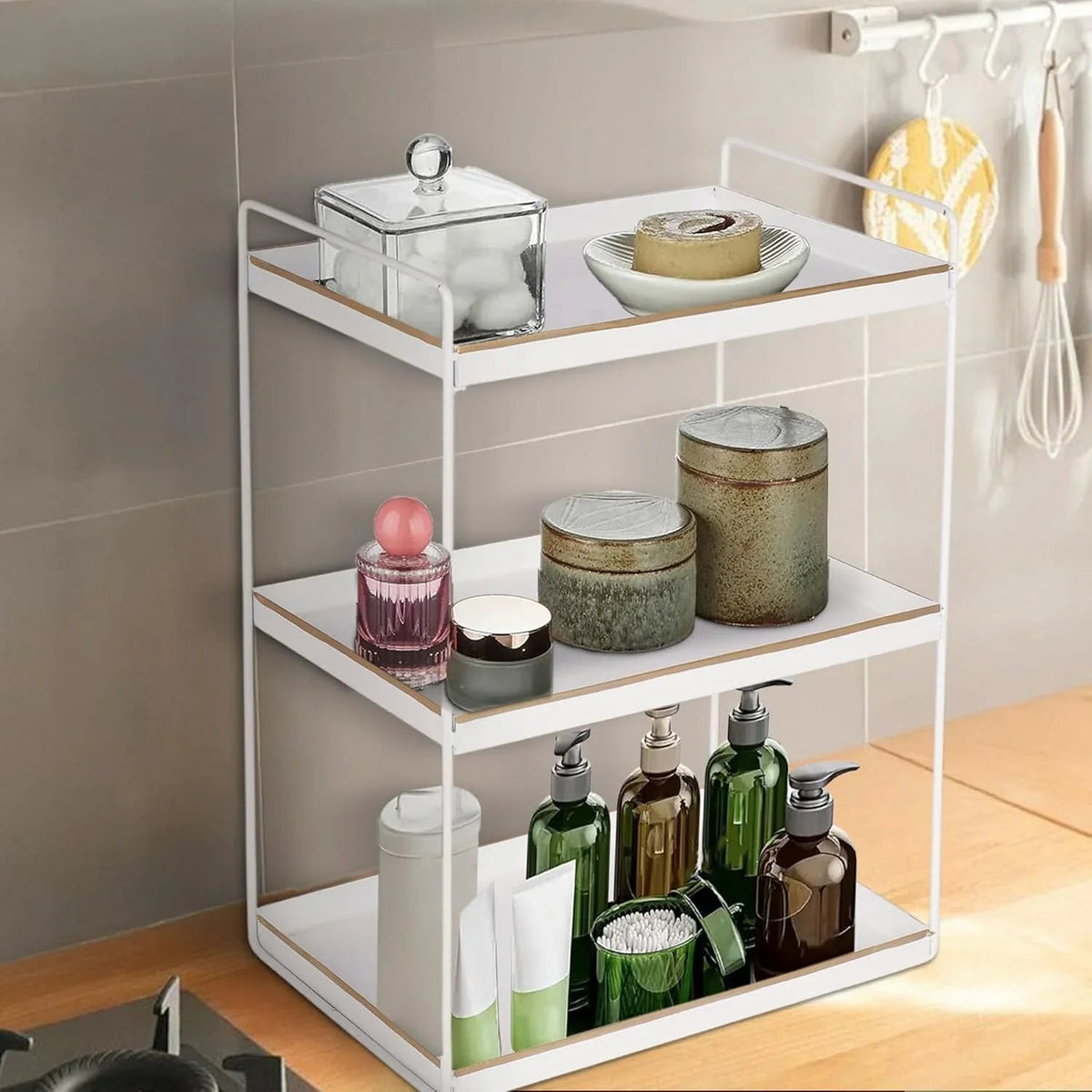 Metal Bathroom & Vanity Organizer Rack-ArtyCraftz.com