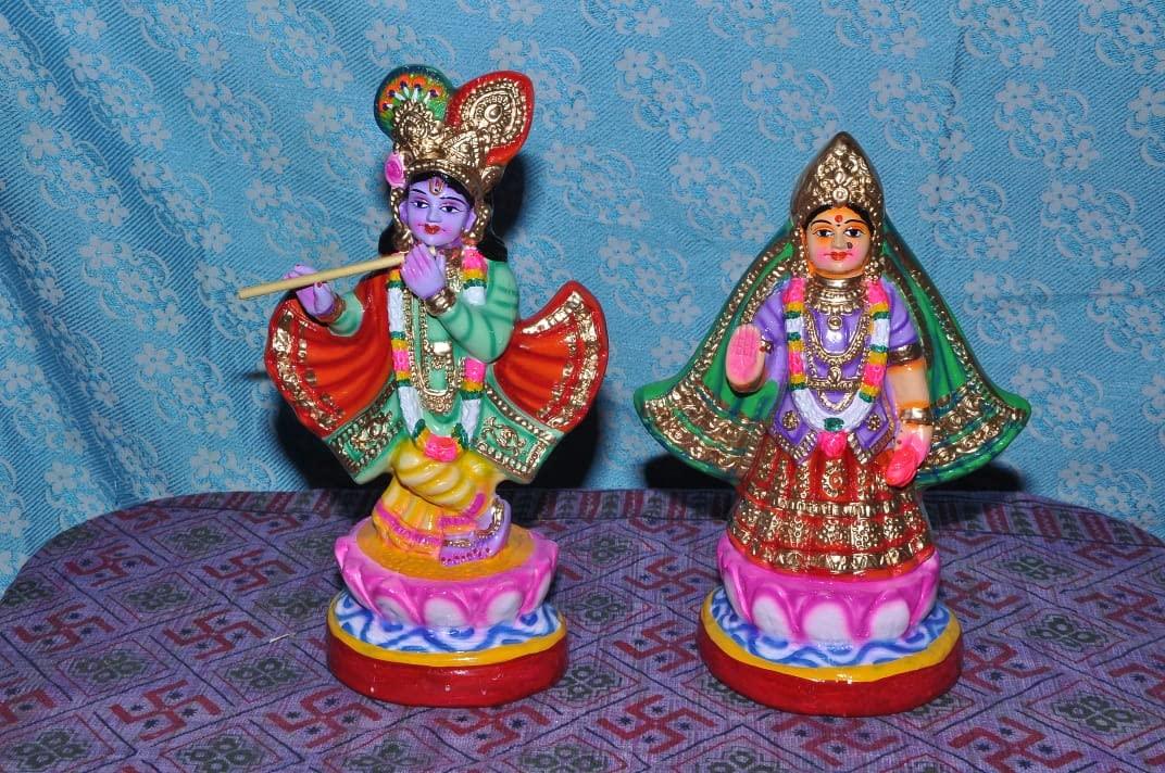 Madura Kanan 1 feet Paper Mache Golu Dolls