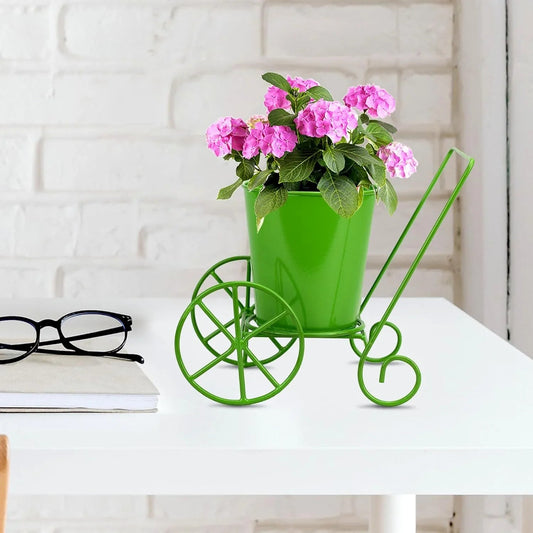 Table Top Metal Planter on Wheel