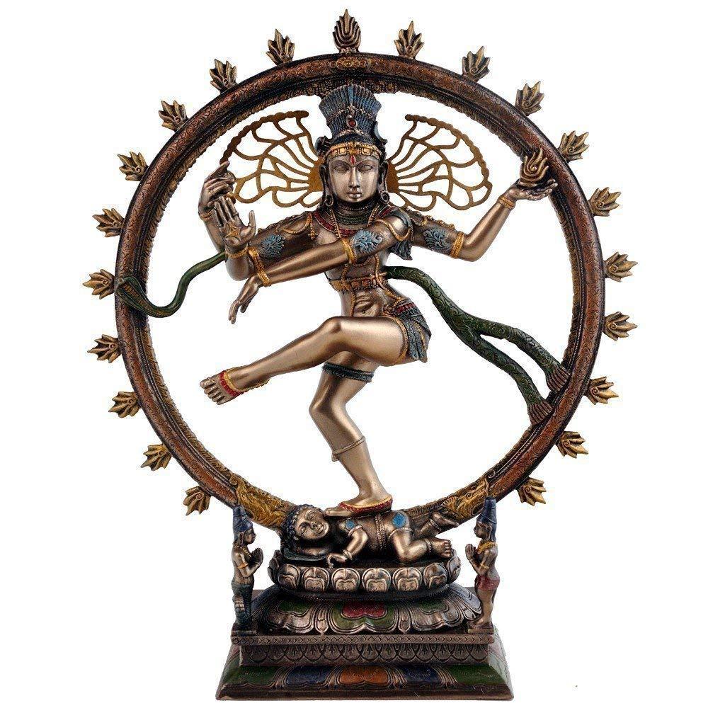 Resin Nataraja Statue – Lord Shiva Dancing Idol for Home Decor (10 Inches)