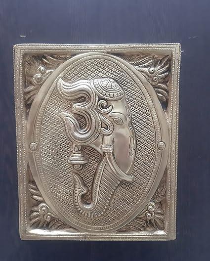 Ganesha Wall Plate Made of Brass