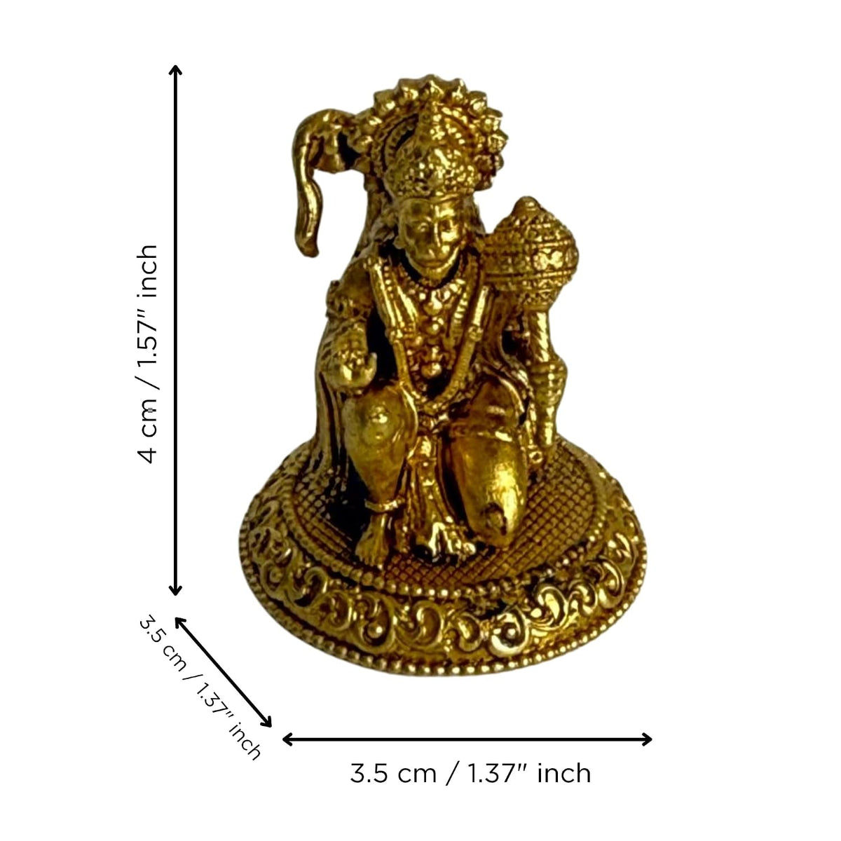 Brass Hanuman Idol for Daily Pooja Rituals