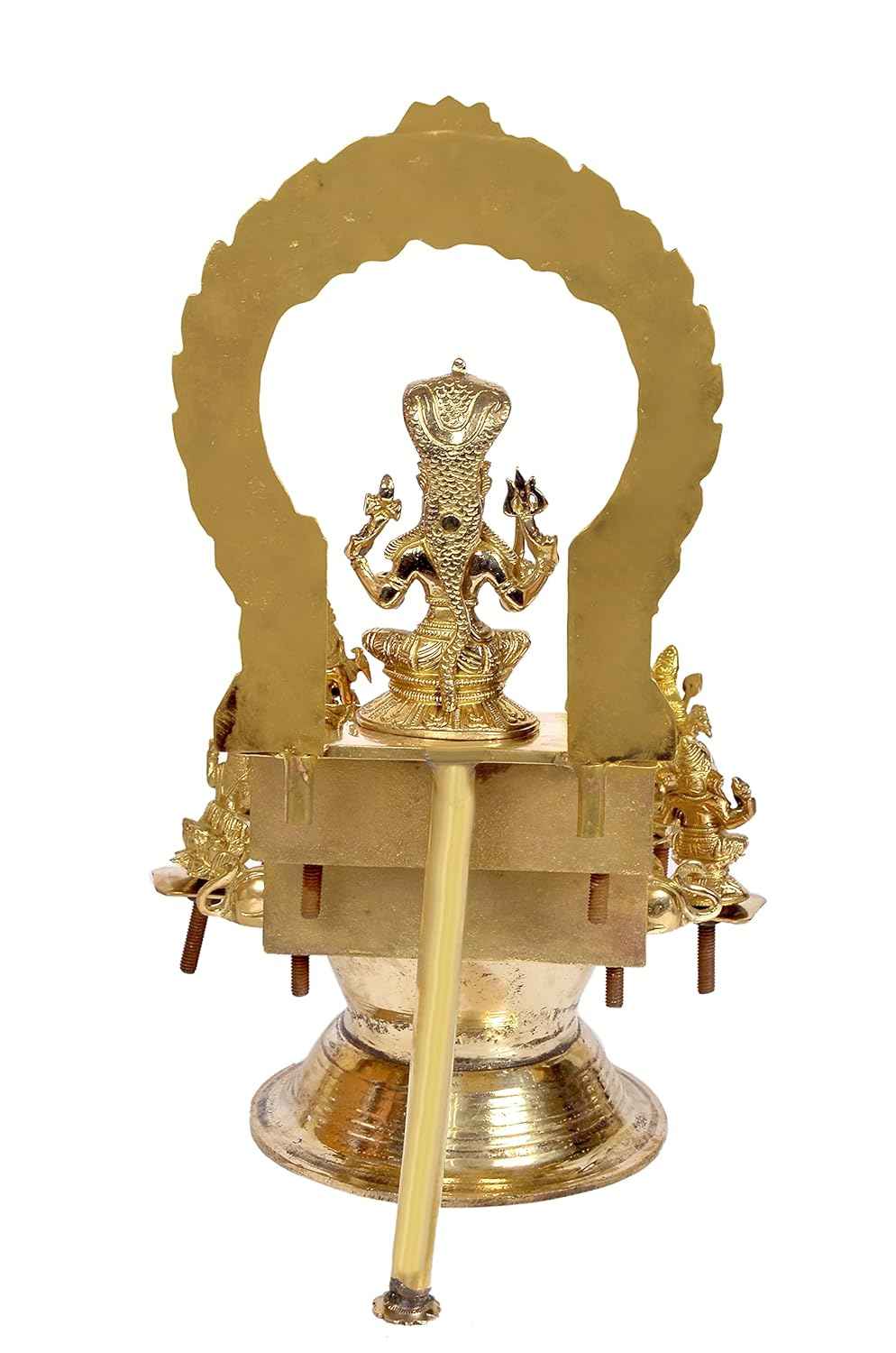 Brass Goddess Mariamman with Dieties lamp- Traditional Pooja Deepam with Idol Set