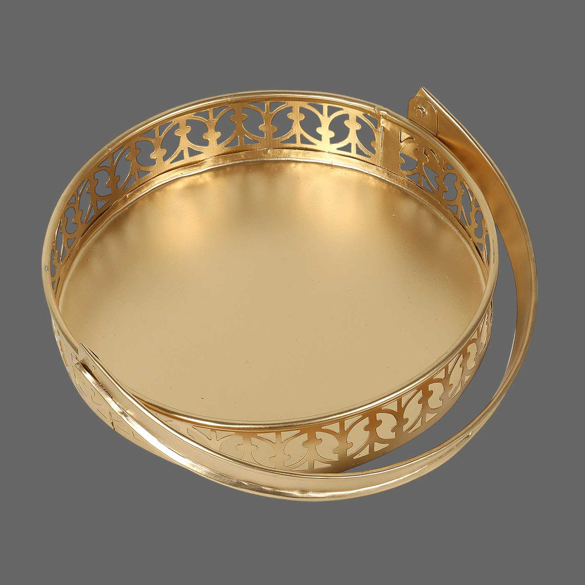 Handmade Metal Round Gift Basket