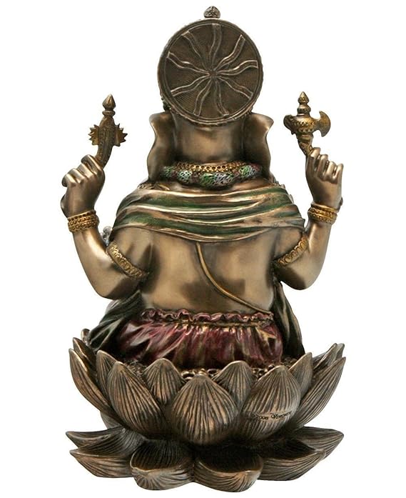 7 inches Bonded Bronze Gold Color Resin Ganesha Statue - ArtyCraftz.com