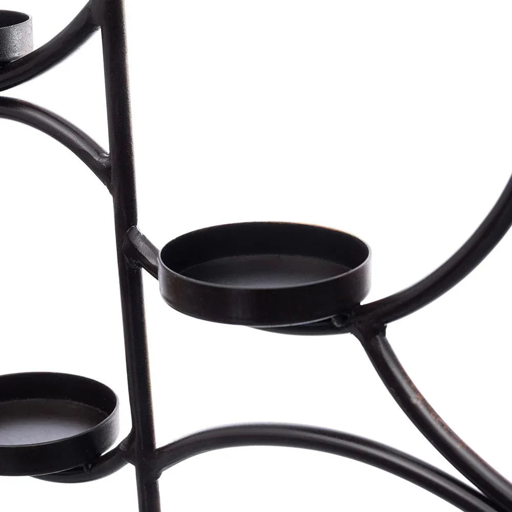 Metal Wall Rings Candle Holder Detailed View