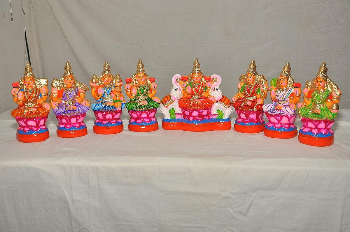 Astalakshmi Set Clay, Multicolour