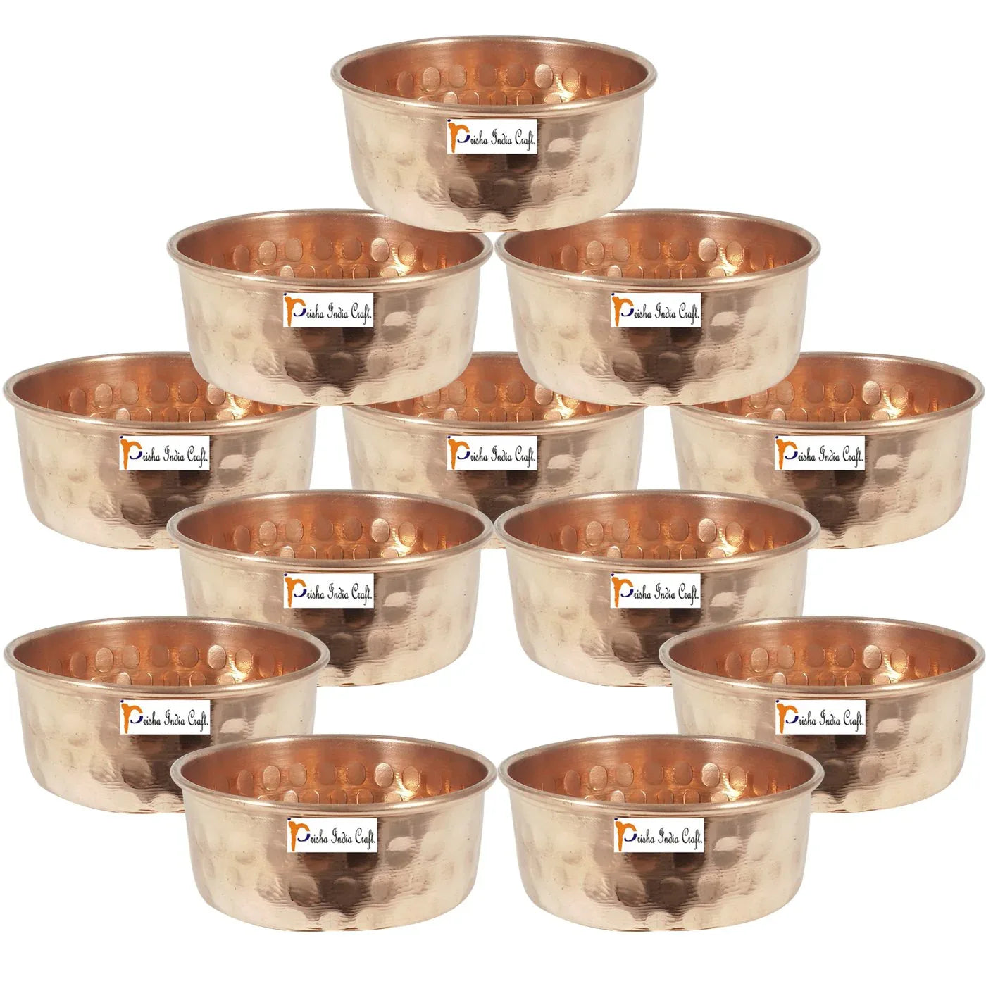 Hammered Design Pure Copper Serving Bowl - ArtyCraftz.com