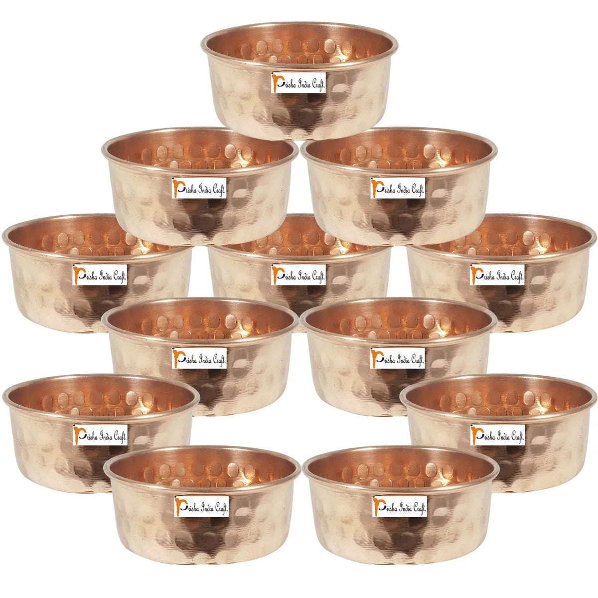 Hammered Design Pure Copper Serving Bowl - ArtyCraftz.com