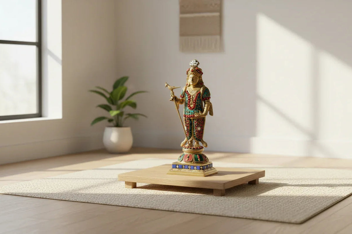 Brass Palani Raja Alangara Murugan Idol-ArtyCraftz.com