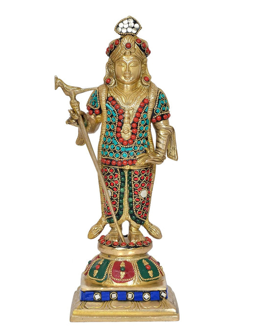 Brass Palani Raja Alangara Murugan Idol-ArtyCraftz.com
