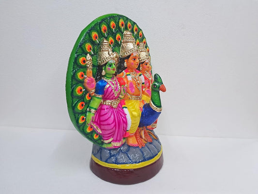 Murugan, Valli, Deivanai Paper Mache Golu Doll
