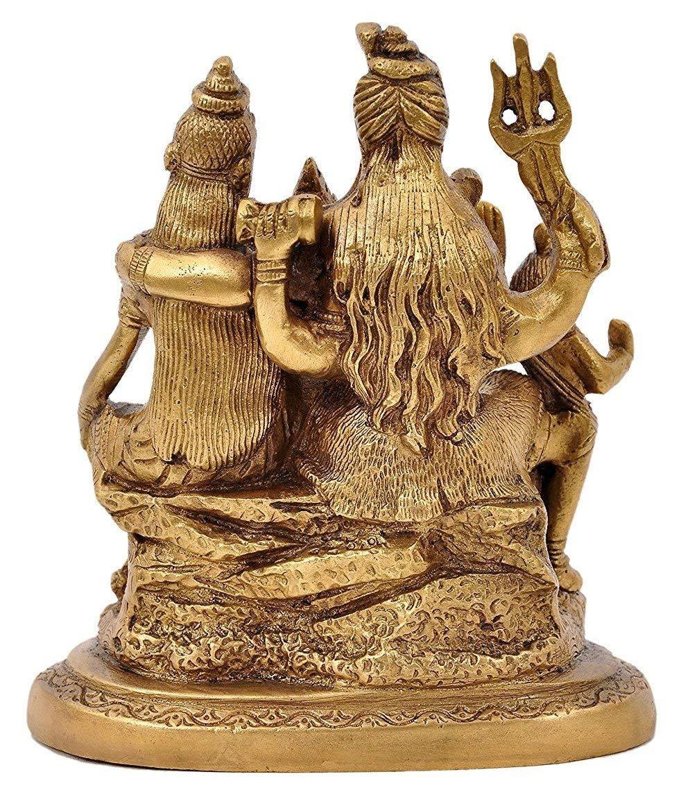 Brass Shiv Parivar Idol 6 Inch- ArtyCraftz.com
