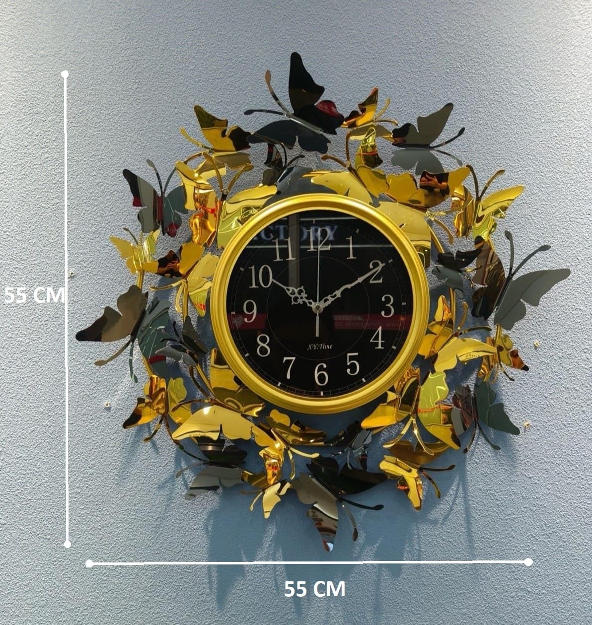 Metal Butterfly Wall Clock