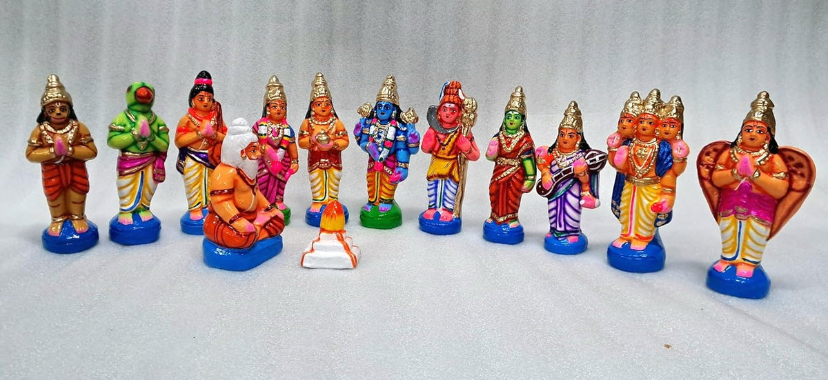Handcrafted Papier Mache Srinivasa Kalyana Set – Traditional Wedding of Lord Venkateswara