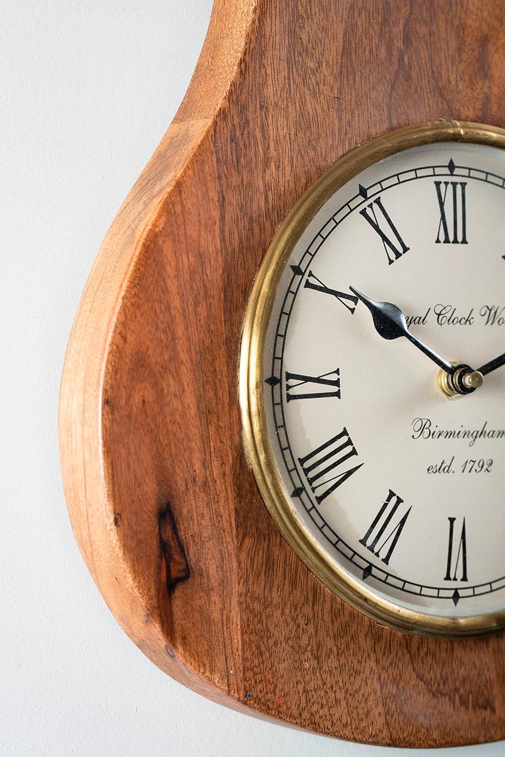 Mitali Wooden Analogue Apple Shape Wall Clock (Brown, 10 Inch)