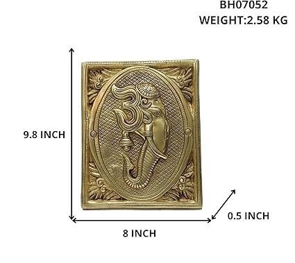 Ganesha Wall Plate Made of Brass