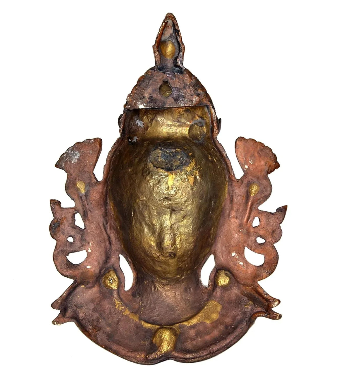 Brass Lord Shiva Face Wall Hanging 11 Inch Shiva Wall Decor-ArtyCraftz.com