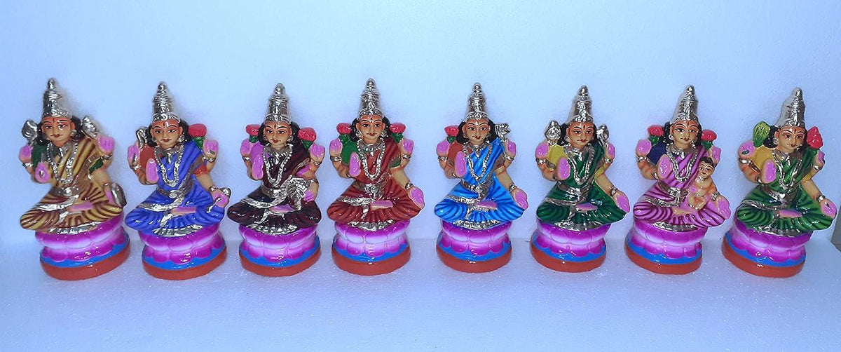 Astalakshmi Set Clay, Multicolour