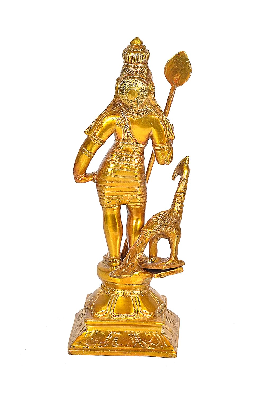 Brass Kartike with Peacock Idol Height 4.5 Inch