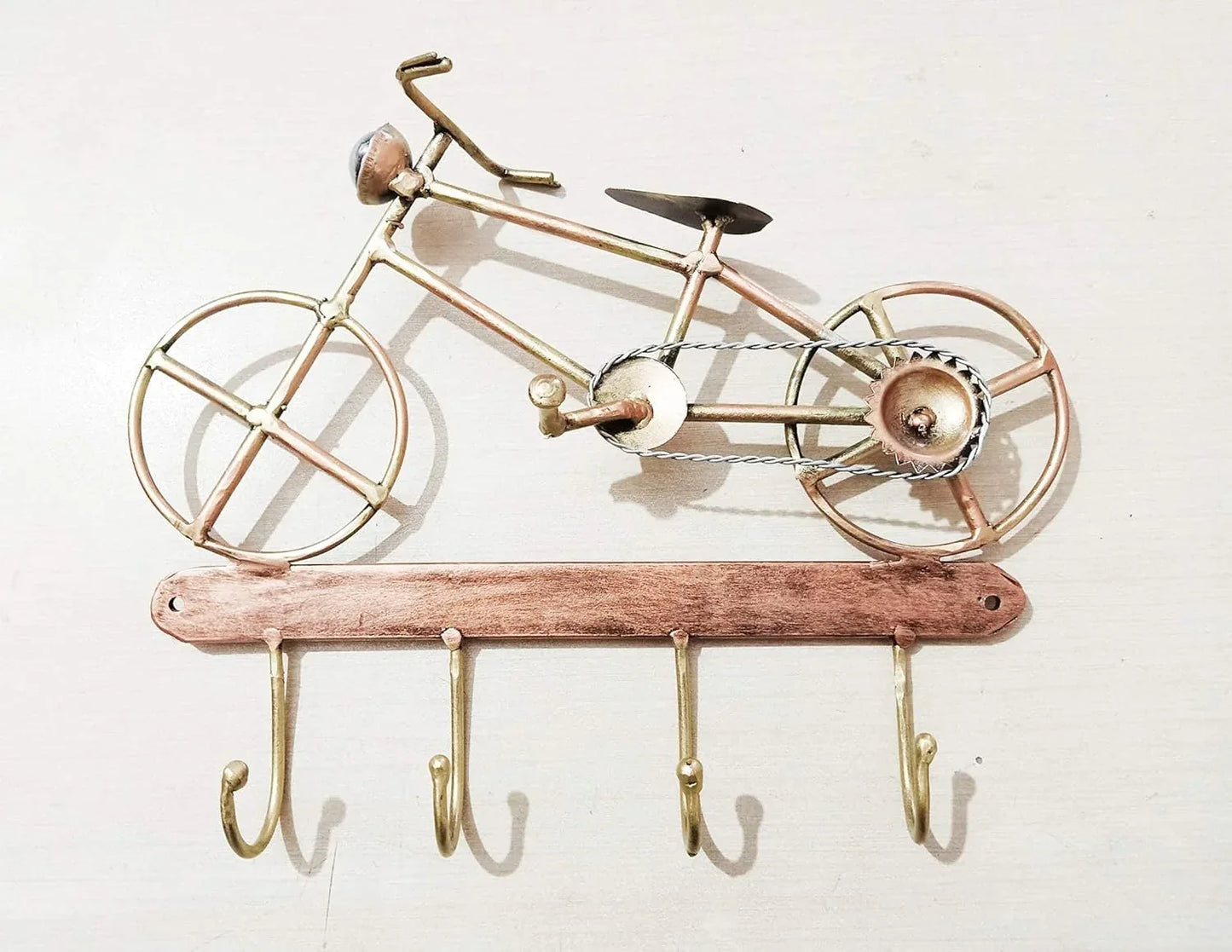 Handcrafted Metal Cycle Key Hanger for Wall Decor