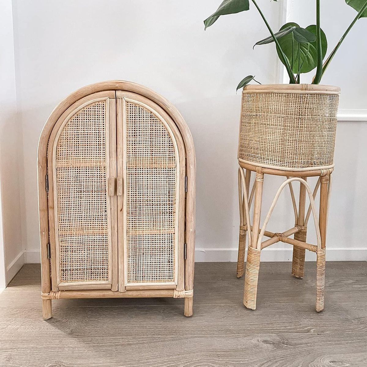 Square Cane Webbing Mat