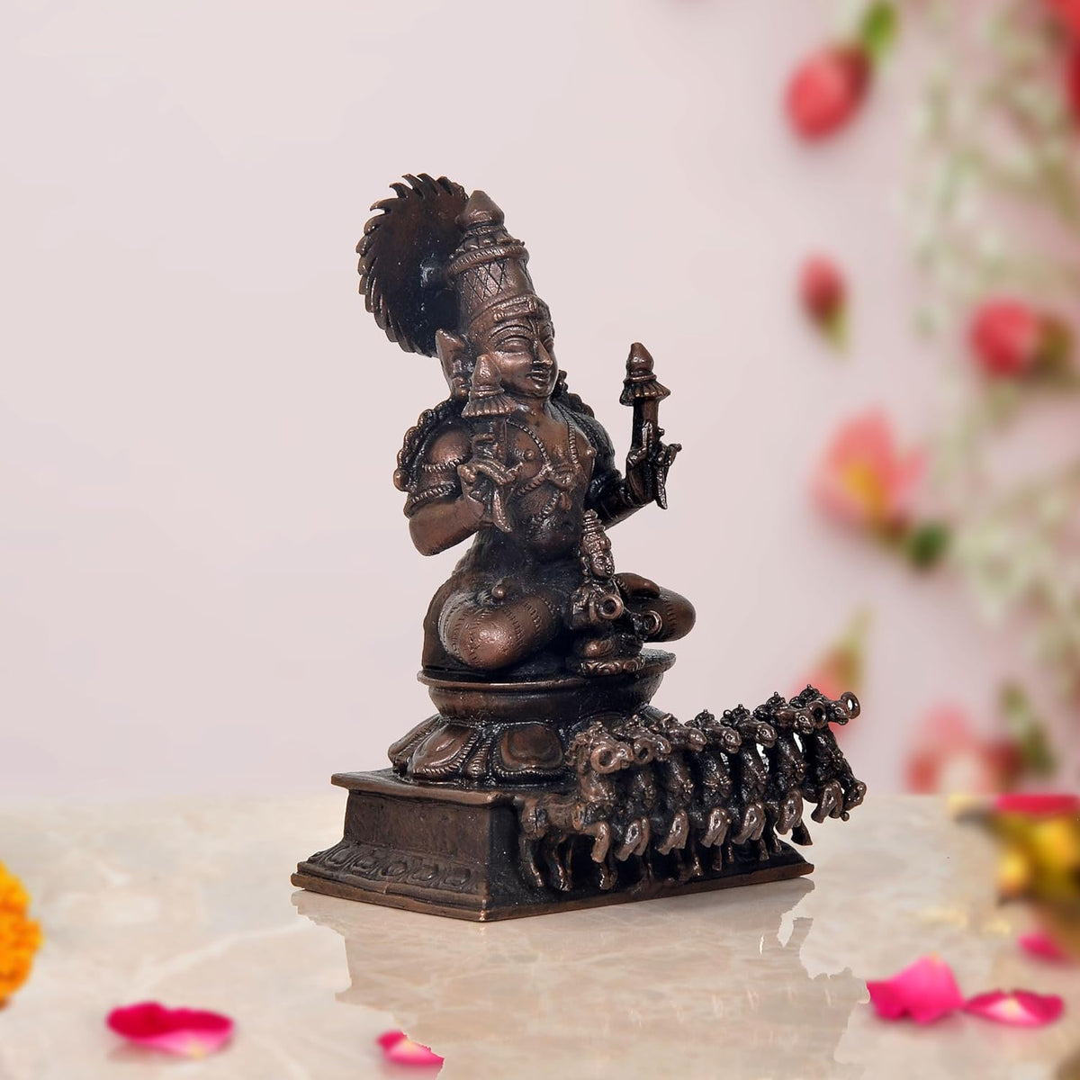 Copper Lord Surya Dev Rath with Seven Horse Idol Online