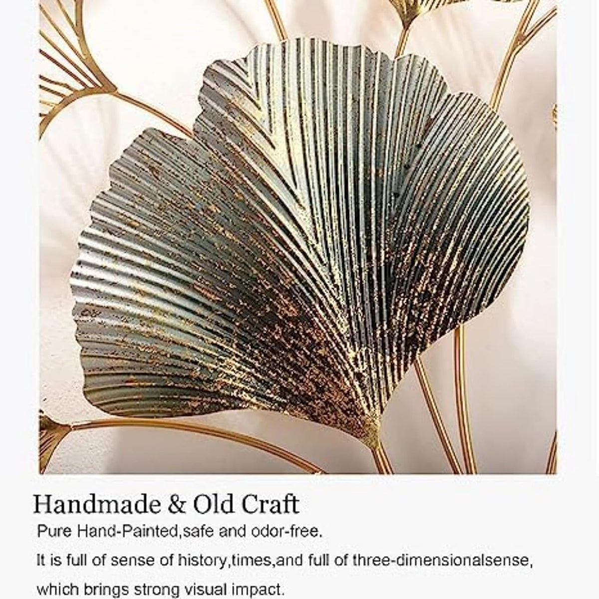 Gilded Ginkgo Symphony Iron Wall Art – Luxury Gold & Silver Leaves