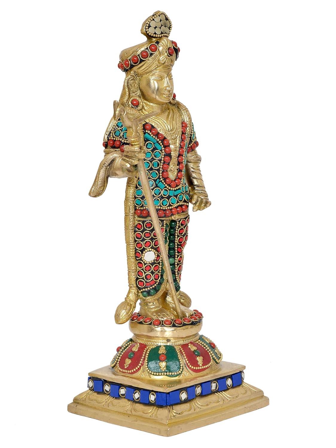Brass Palani Raja Alangara Murugan Idol-ArtyCraftz.com