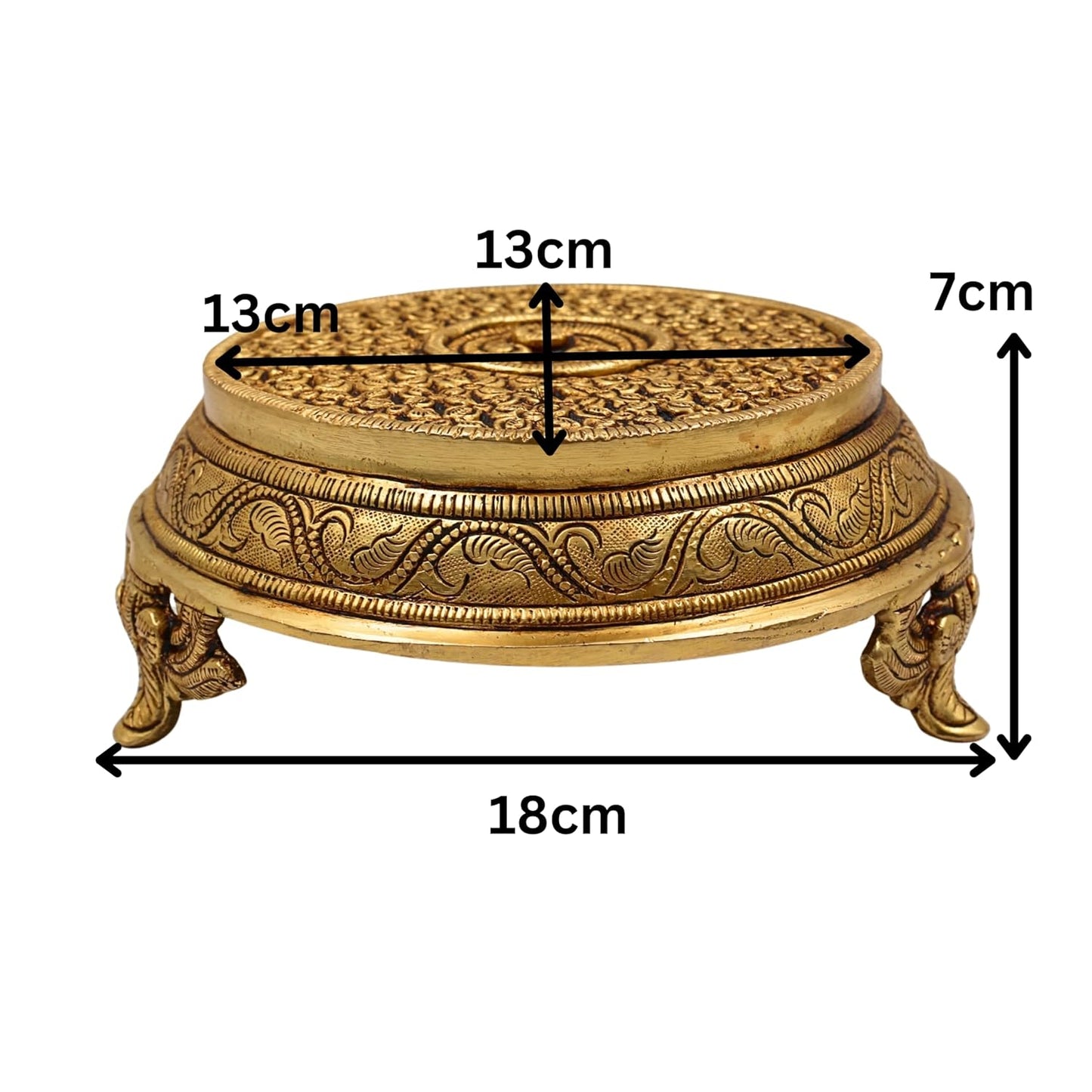 Brass Chowki for Pooja & Idol Placement-ArtyCraftz.com