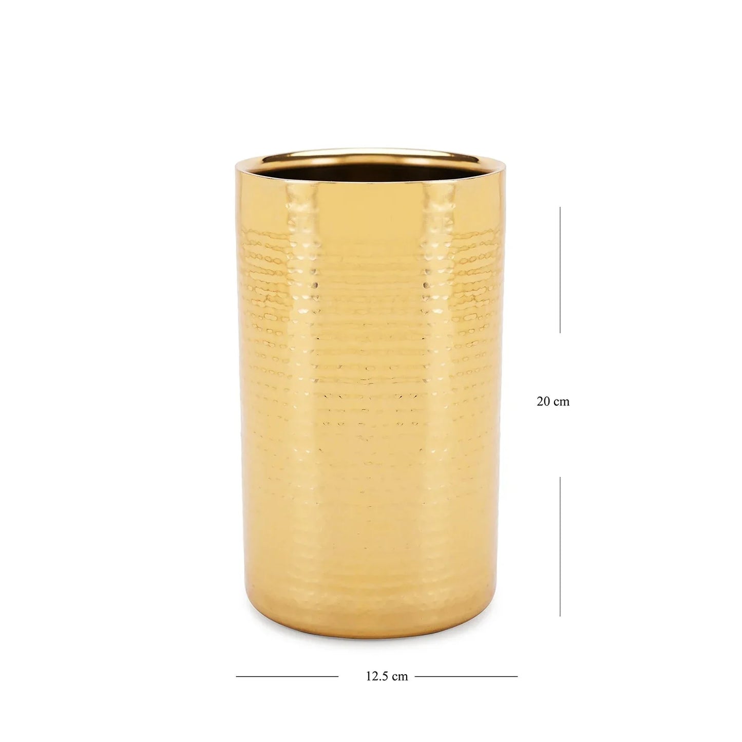 Gold Hammered Metal Wine Chiller