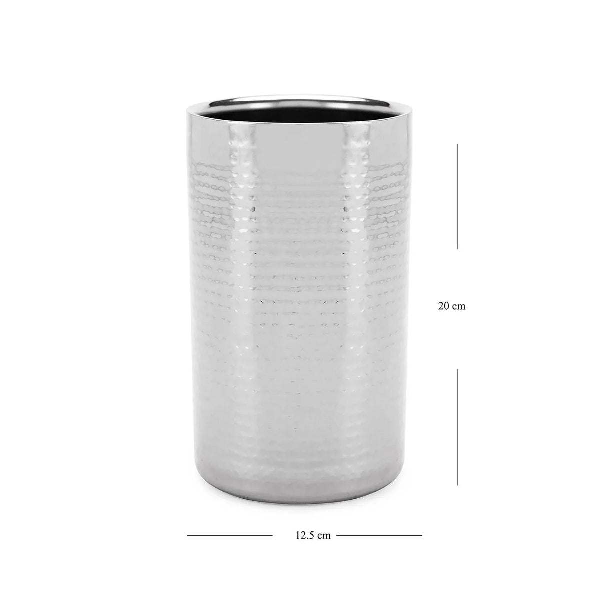 Silver Hammered Metal Wine Chiller