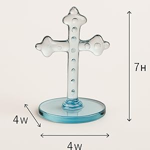 Handcrafted Glass Cross Showpiece-ArtyCraftz.com