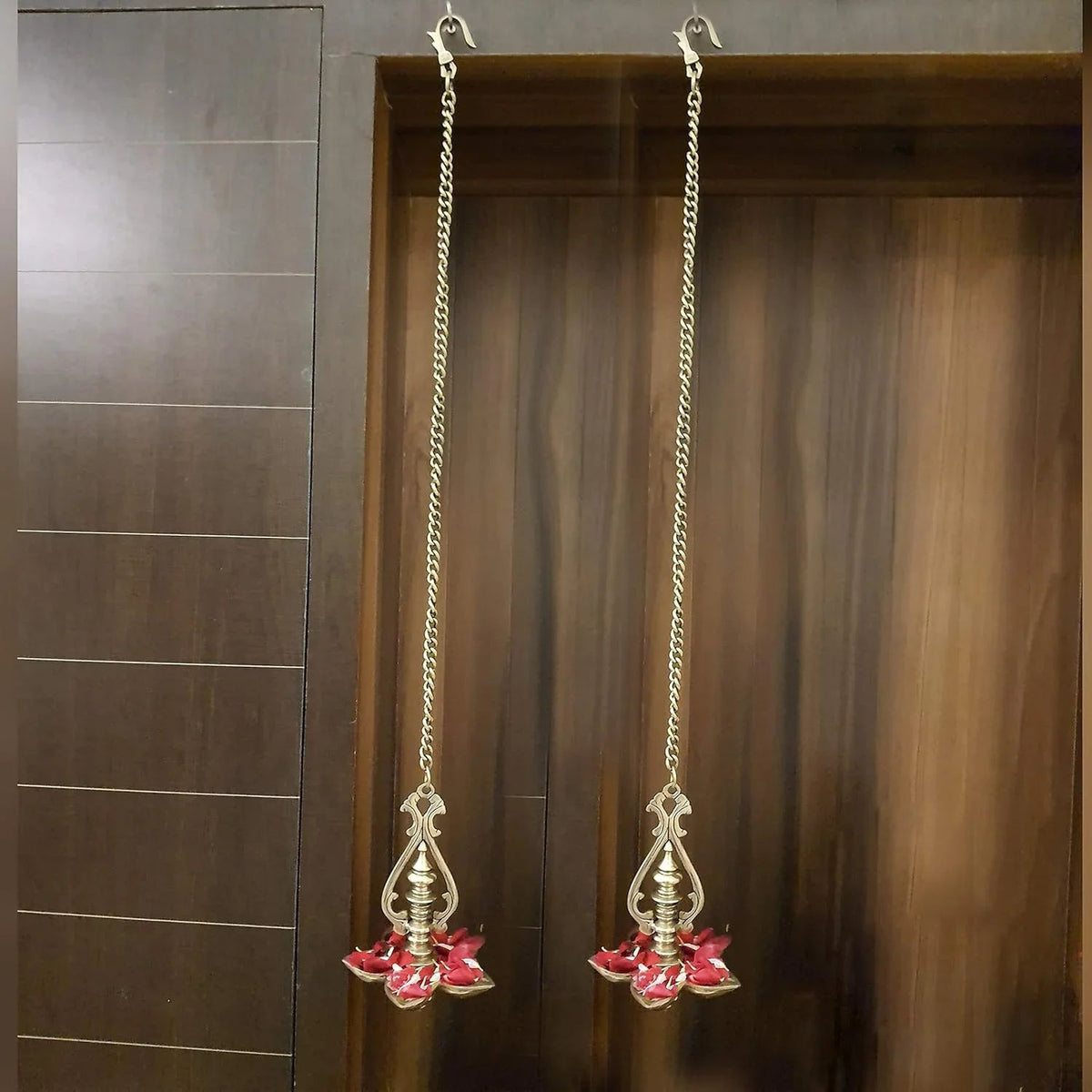 Brass 5 Wicks Hanging Lamp-ArtyCraftz.com