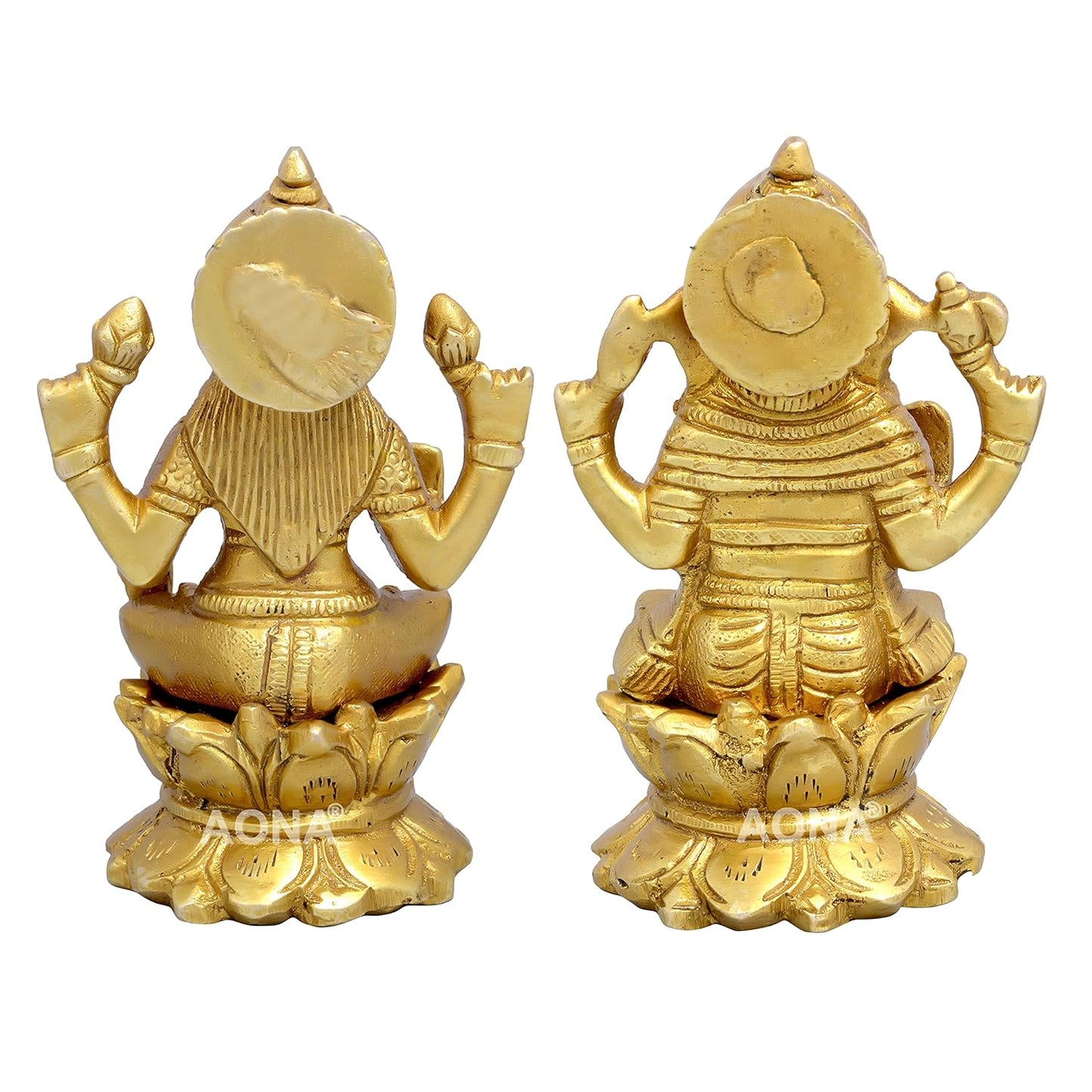 Brass Ganesha Lakshmi Idol